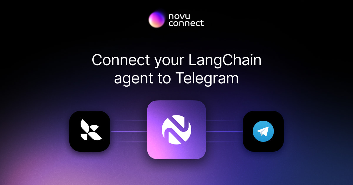 Connect your LangChain agent to Telegram with Novu Connect