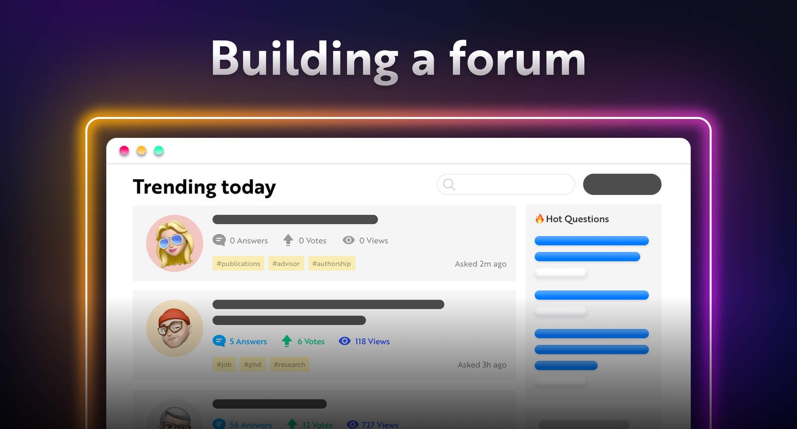 Building a forum with React, NodeJS Novu